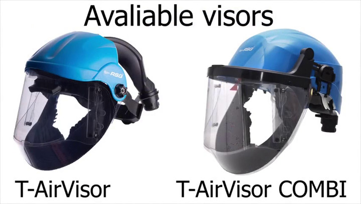 RSG T-Air®Visor COMBI avec casque de sécurité intégré,visière acétate