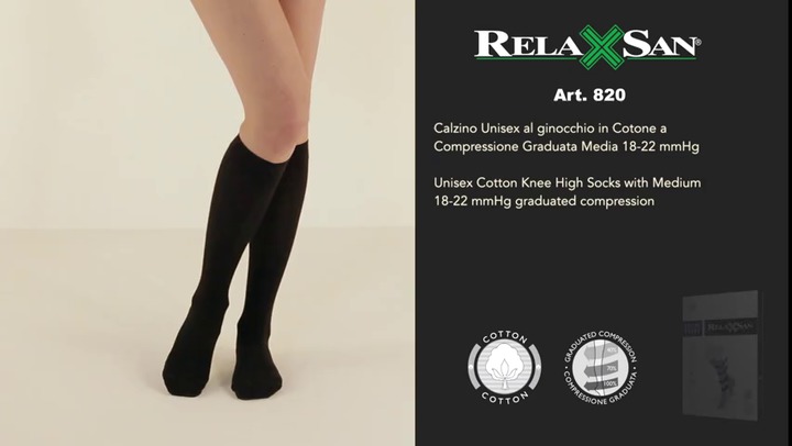 Relaxsan 820 Calzini Unisex cotone compressione graduata 18-22 mmHg