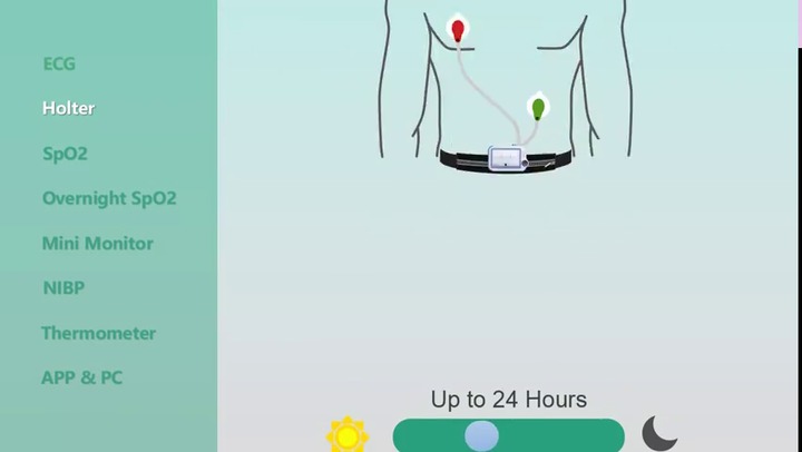 ECG vital signs monitor - Checkme Suit - Viatom by Lepu - temperature /  NIBP / blood glucose