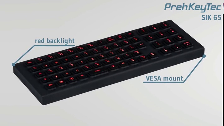 Keyboard with numeric keypad - SIK 65 - PrehKeyTec GmbH - silicone