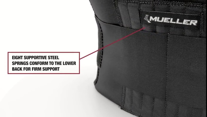 Lumbar support belt - 6711 - Mueller Sports Medicine - adult / semi-rigid /  black